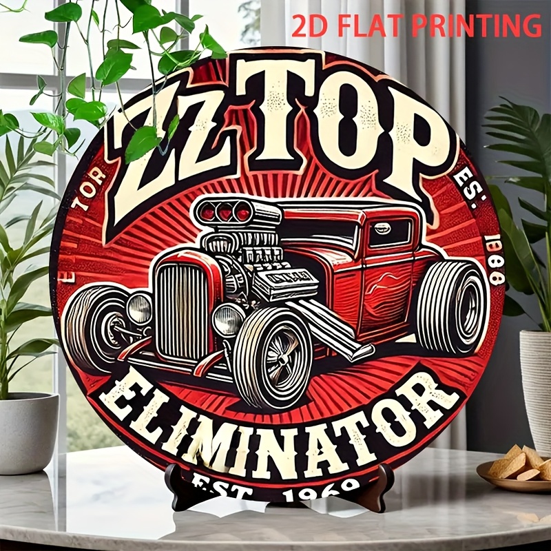 Wine Tag Label - 2D plat, 1pc ZZ Top Eliminator