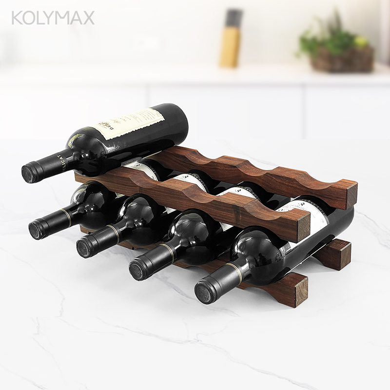 Wine Beer Rack - Massief houten wijnrek, meerdere lagen, flessenhouder,