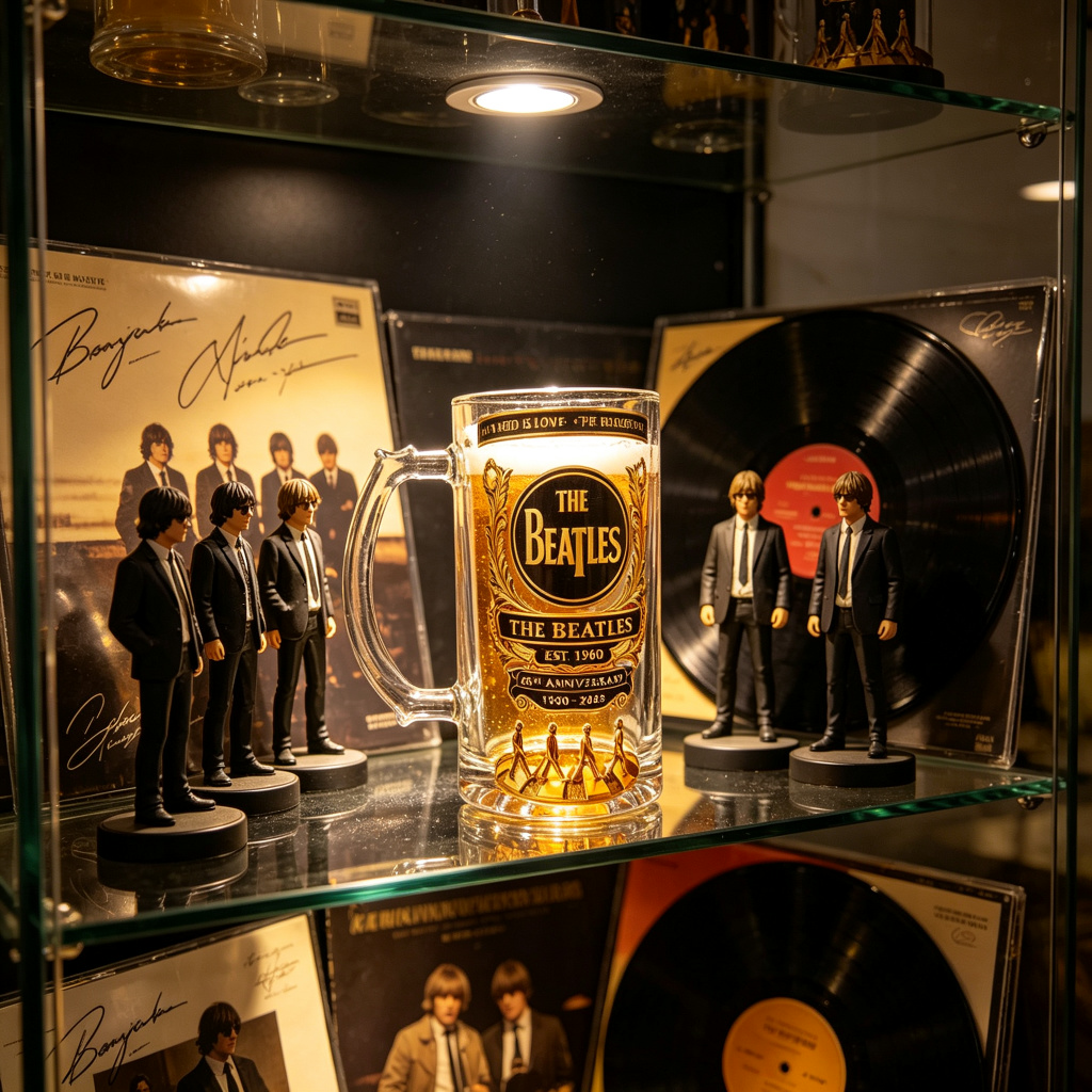 Beer Mug Handled - The Beatles 66e verjaardag glazen biermok