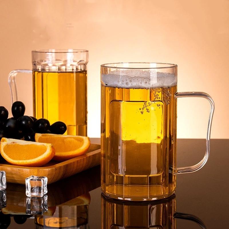 Beer Mug Handled - Stijlvolle acryl biermok met handvat, perfect