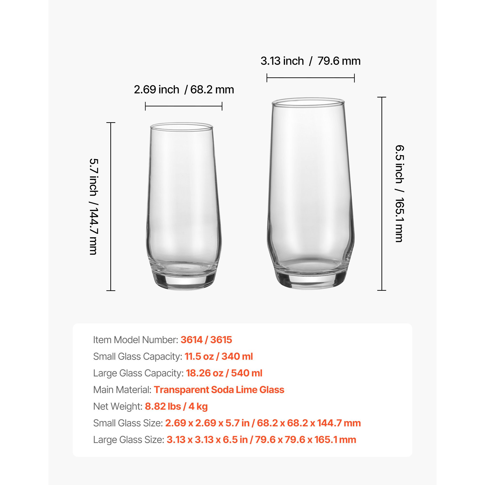 Wine Beer Mixed Drinks - Drinkglazenset, 16-delige kristallen glazen, elegante gemengde