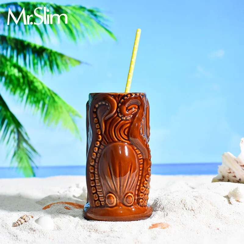 Wine Beer Mixed Drinks - TIKI Bar Cocktailglas Hawaii Tropic Beach