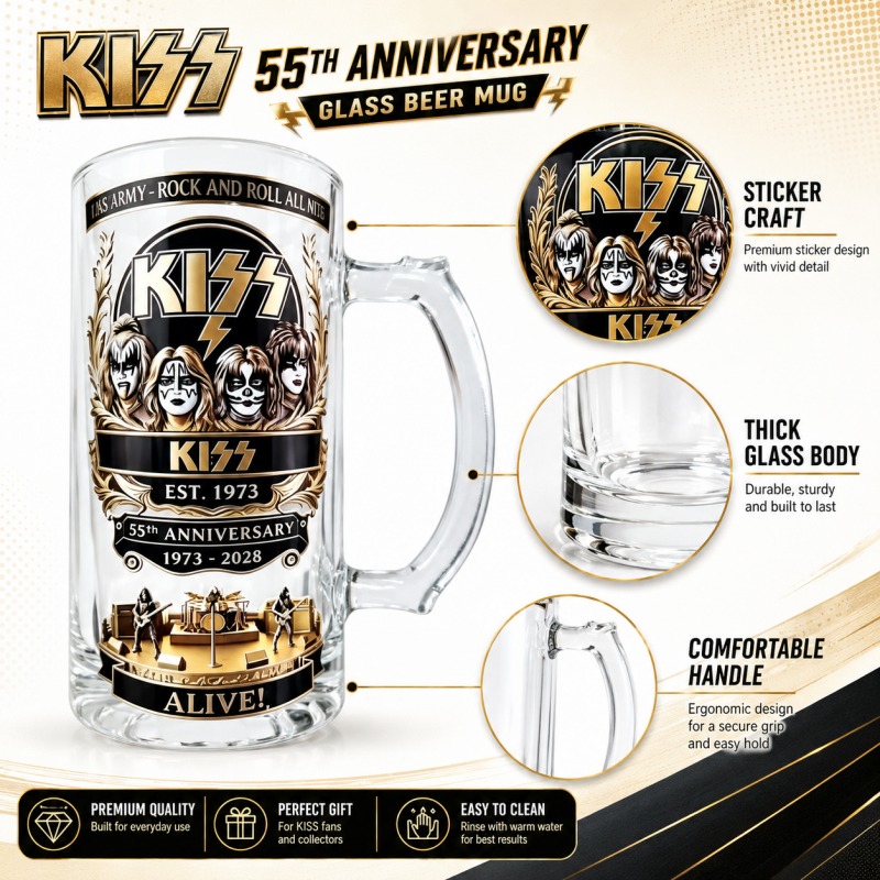 55e verjaardag KISS rockband b - Beer Mug Handled recensie en prijs