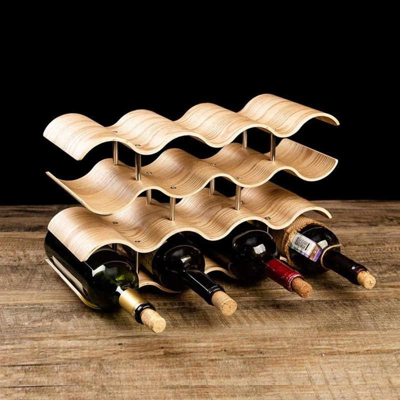 Golvende wijnfleshouders Houte - Wine Beer Rack recensie en prijs
