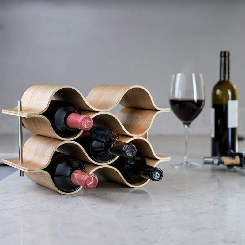 Golvende wijnfleshouders Houte - Wine Beer Rack recensie en prijs
