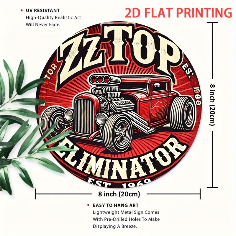 2D plat, 1pc ZZ Top Eliminator - Wine Tag Label recensie en prijs