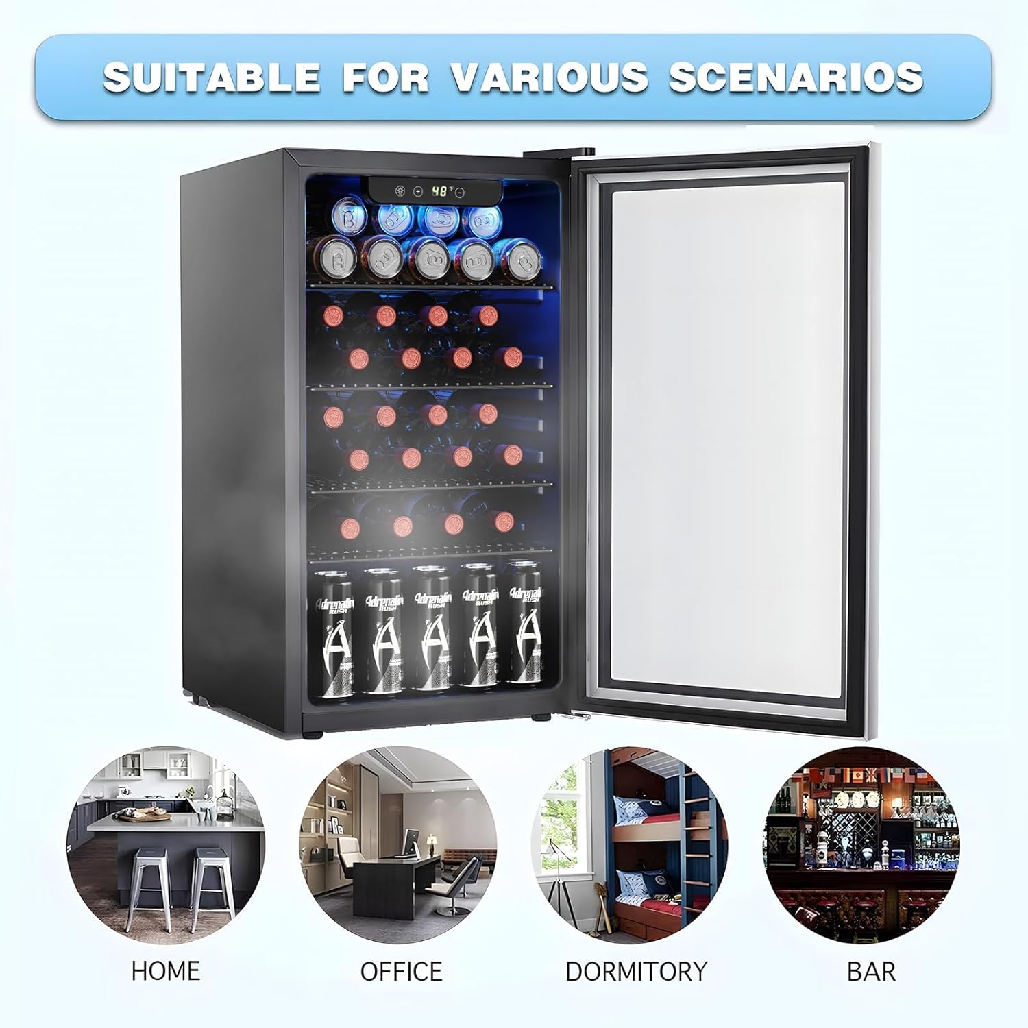 26 Flessen 130 Blikjes Wijnkoe - Wine Beer Fridge Cabinet recensie en prijs