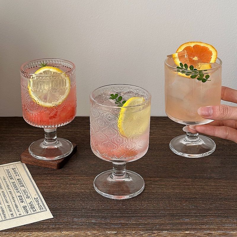 4 Stuks Set Vintage Reliëf Gem - Wine Beer Mixed Drinks recensie en prijs