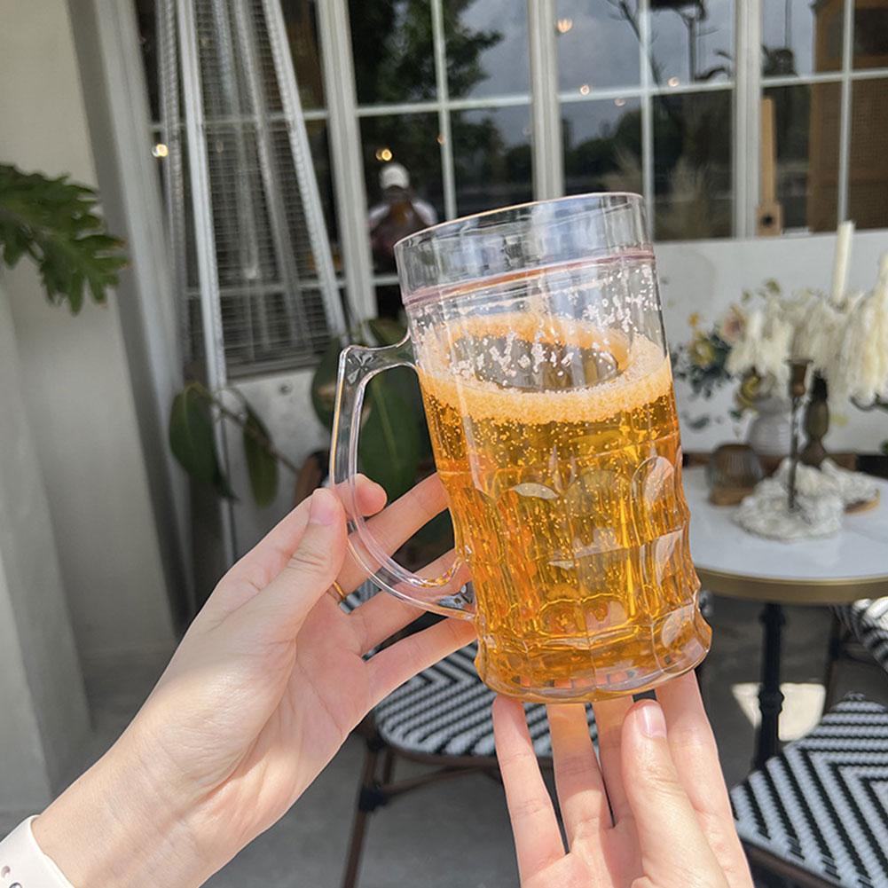 1/2 stuks dubbel bierglas met  - Beer Mug Handled recensie en prijs