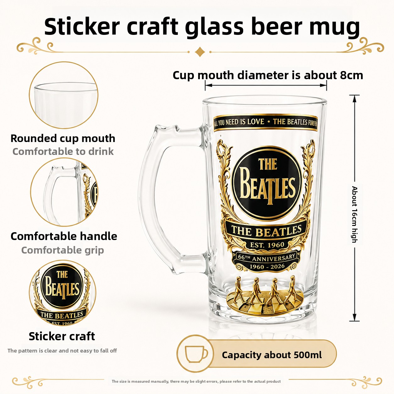 The Beatles 66e verjaardag gla - Beer Mug Handled recensie en prijs