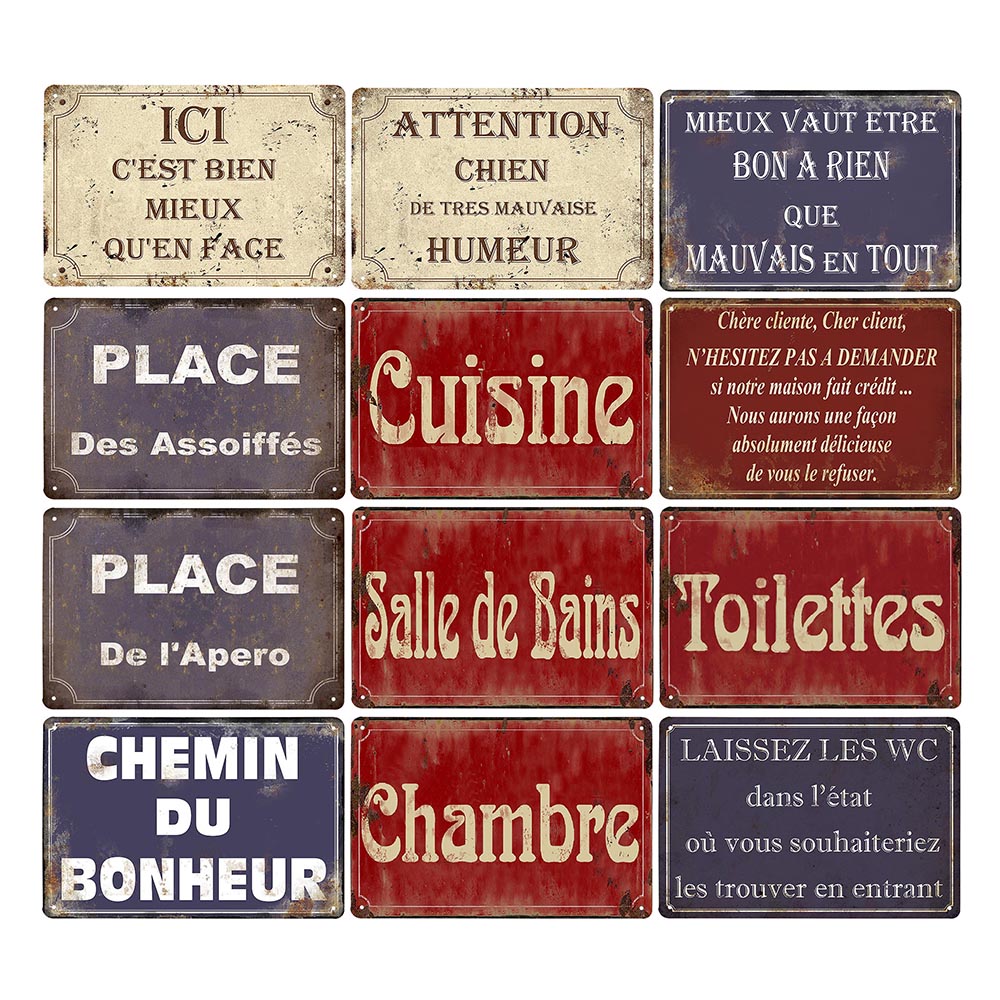 Keuken Vintage Franse Metal Pl - Wine Tag Label recensie en prijs