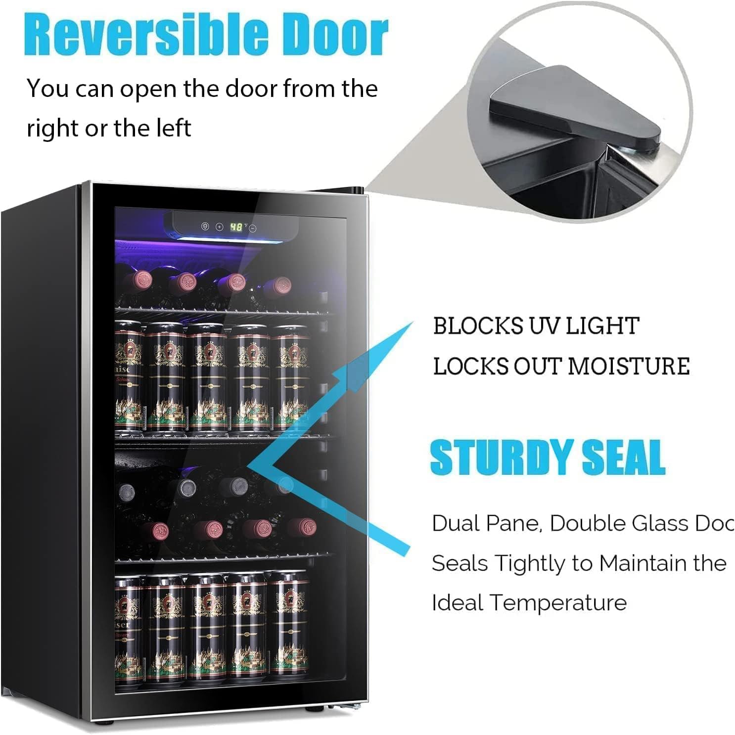 26 Flessen 130 Blikjes Wijnkoe - Wine Beer Fridge Cabinet recensie en prijs