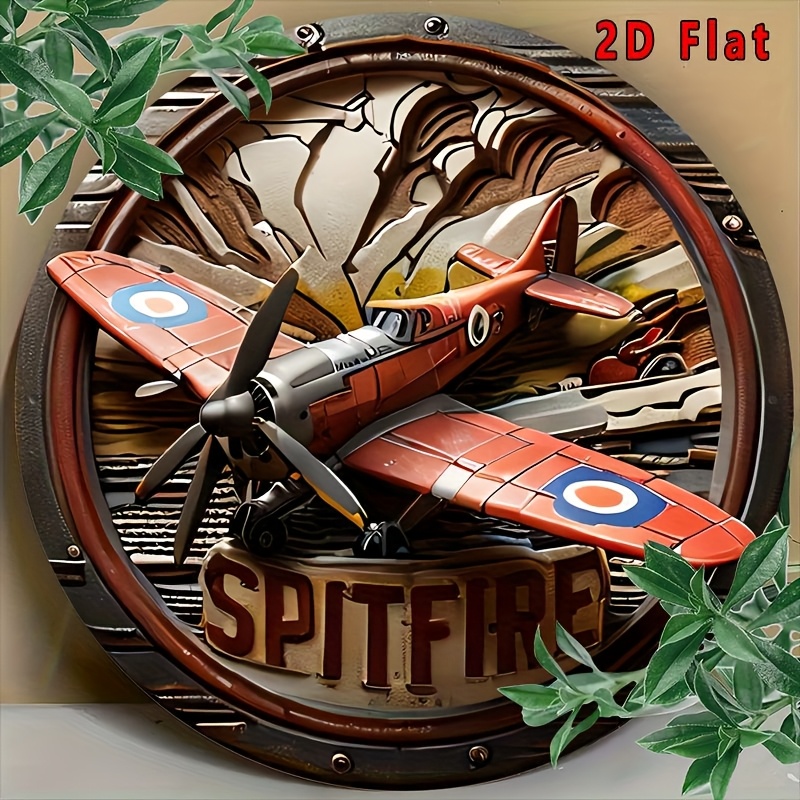 2D plat - 1pc vintage Spitfire - Wine Tag Label recensie en prijs