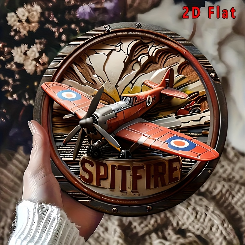 2D plat - 1pc vintage Spitfire - Wine Tag Label recensie en prijs
