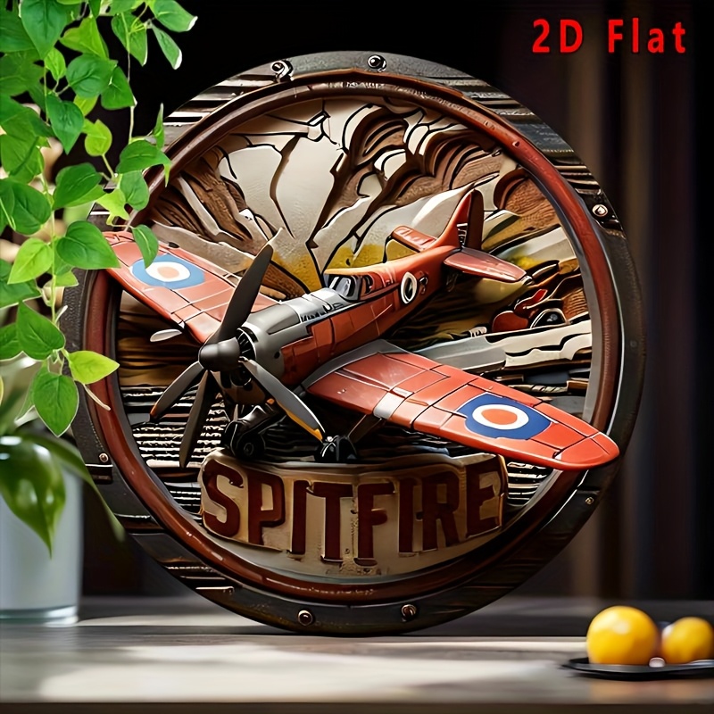 2D plat - 1pc vintage Spitfire - Wine Tag Label recensie en prijs